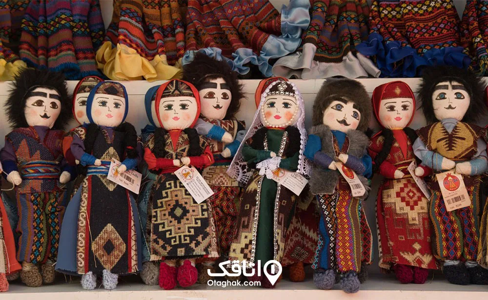 نمایی از چند عروسک پارچه‌ای؛ از زیباترین سوغات و صنایع دستی ارمنستان