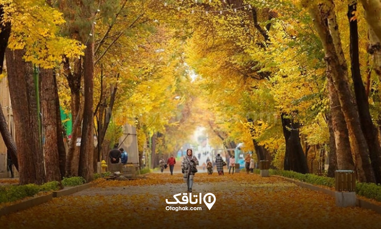 نمایی از اصفهان در پاییز